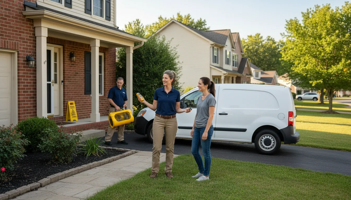 Residential water damage restoration in Mount Pulaski, IL